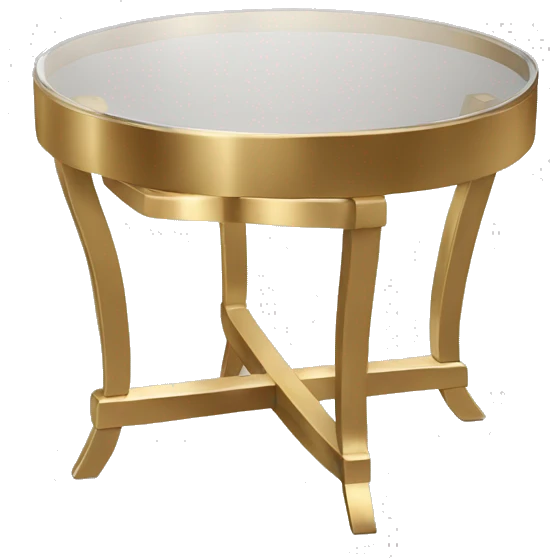 Small-round-Golden-band-glass-coffee-table emoji