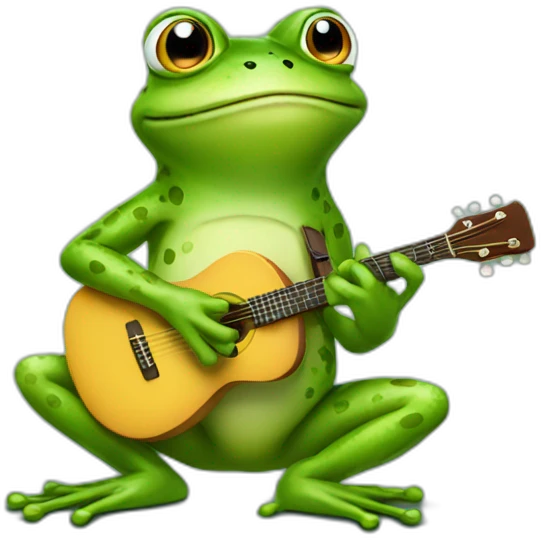 Frog with guitar emoji