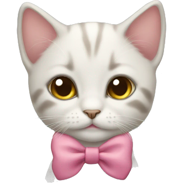 Kitten with bow emoji