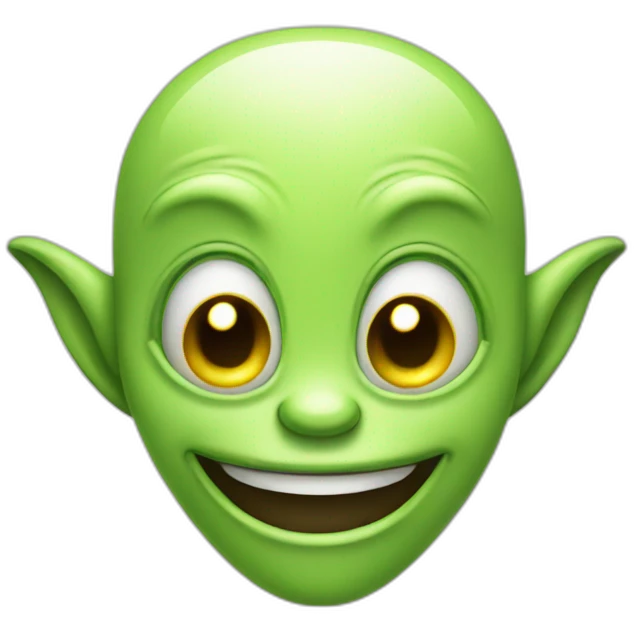 Happy alien emoji