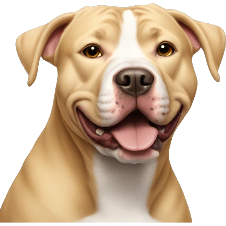 Pitbull crossed with golden retriever  emoji