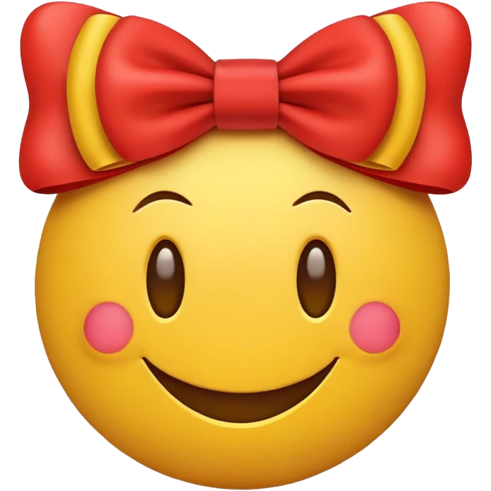 smile face w a bow emoji