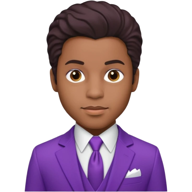 Prince Rogers Nelson with dark brown hair emoji