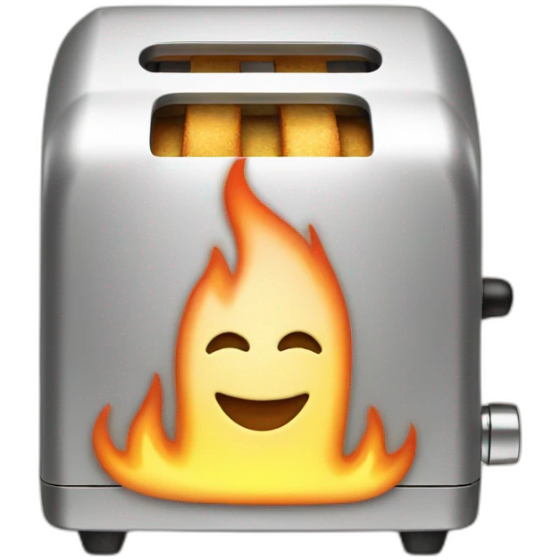 money toaster on fire emoji