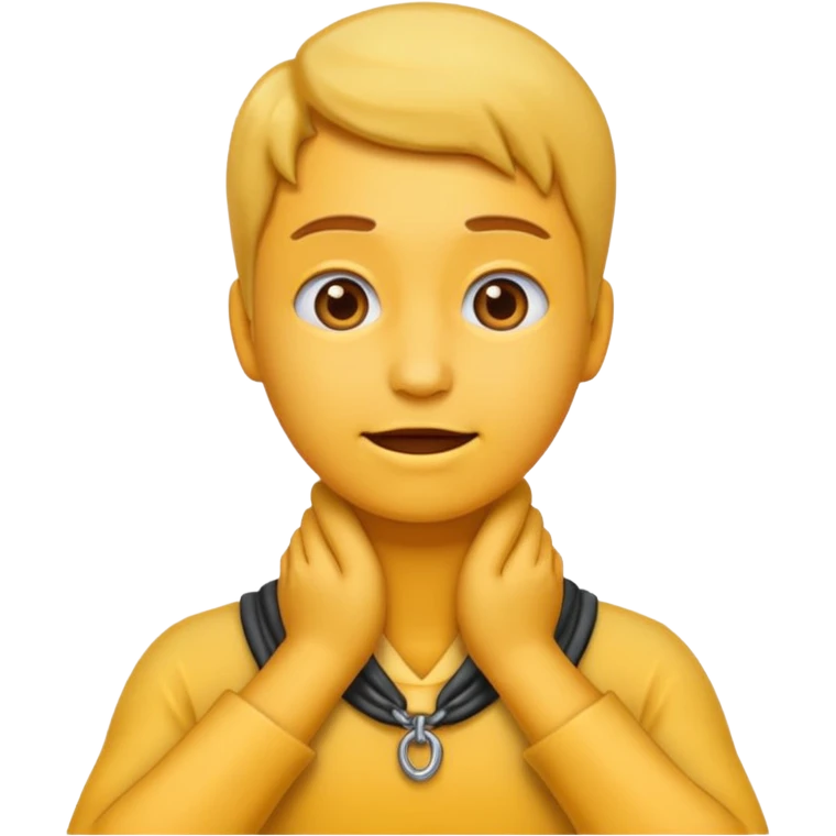 hands on neck emoji emoji