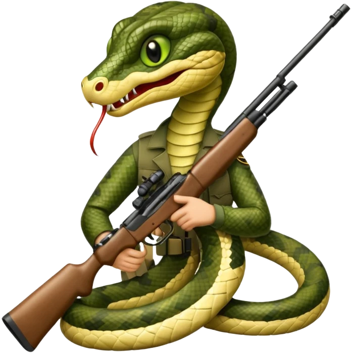 A snake sniper emoji