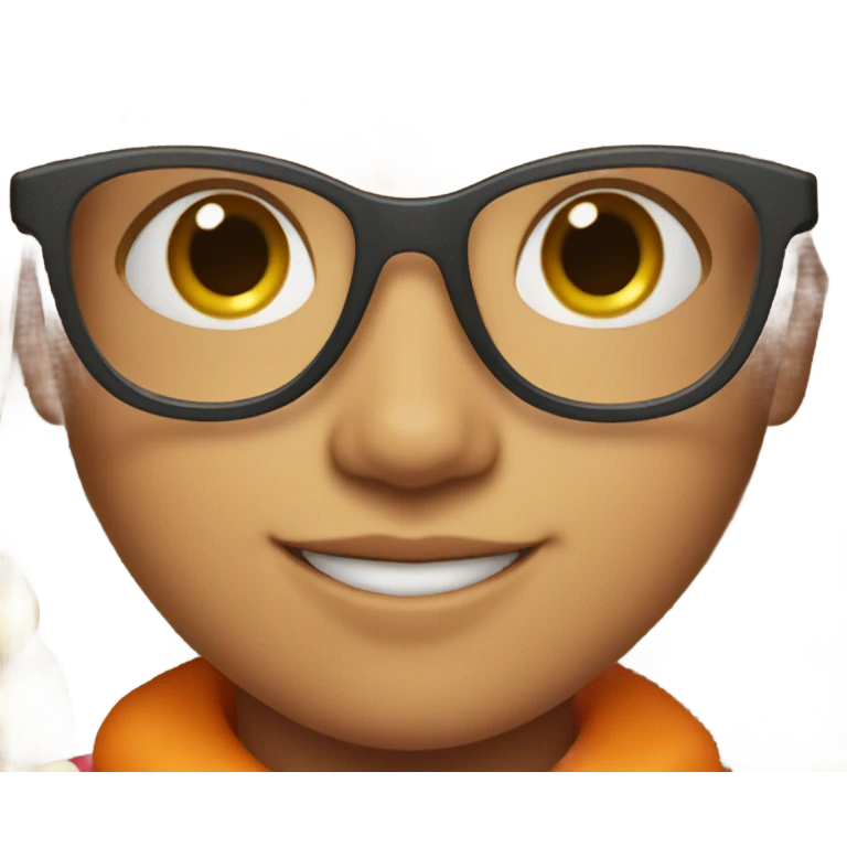 Kid with glasses emoji