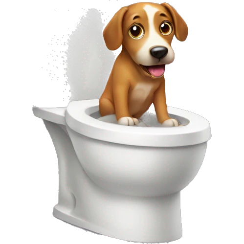 dog in toilet emoji