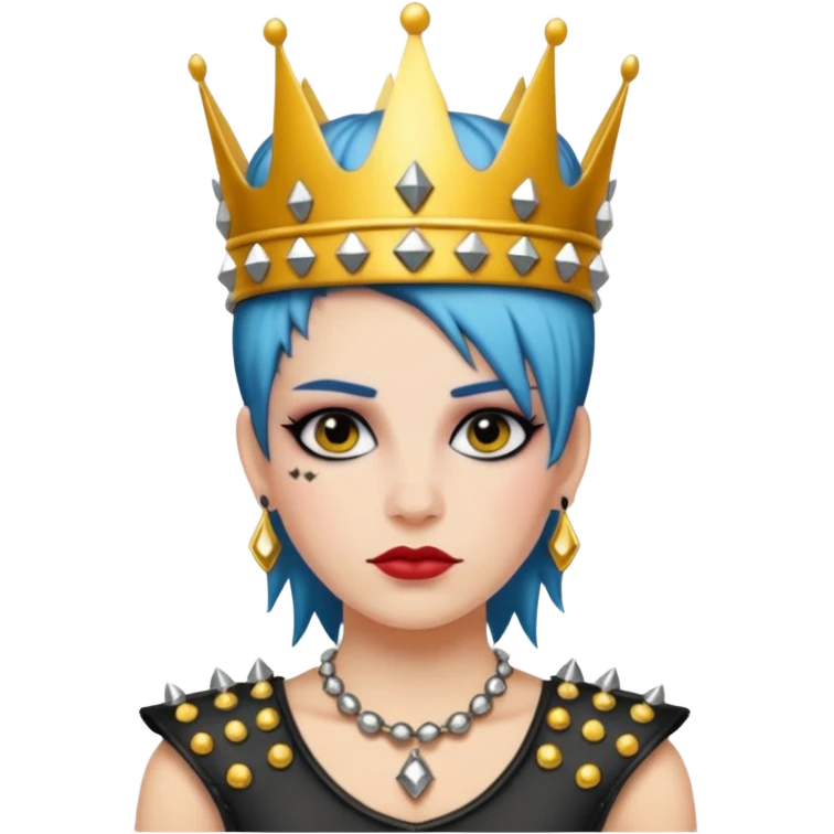 queen punk with crown emoji