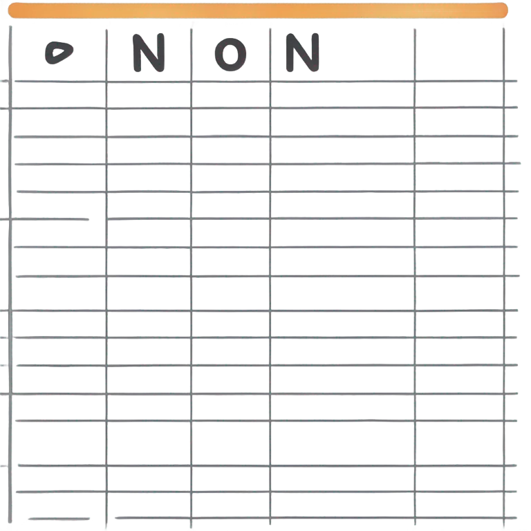 Create a minimal checklist emoji with YES/NO boxes. The design should be clean and modern with rounded corners. Include 2-3 simple lines representing list items and checkboxes. Use a minimalist style that emphasizes simplicity. emoji