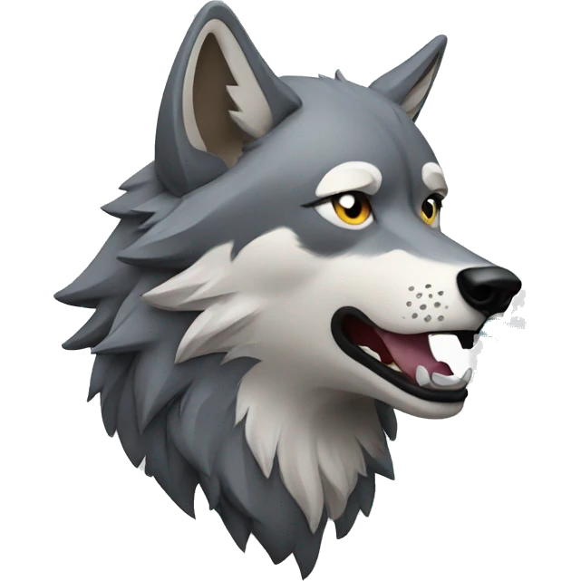Wolf vaping emoji