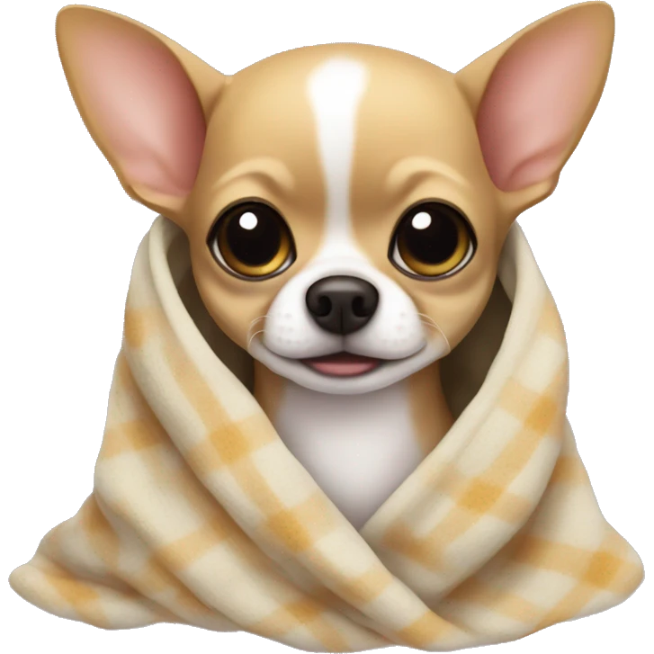 chihuahua in a blanket emoji