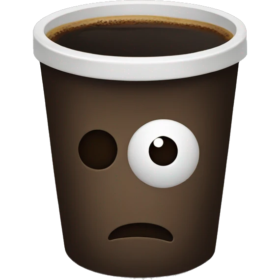 Dark coffee emoji