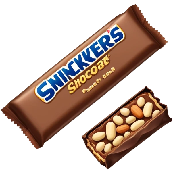 Snickers chocolate bar emoji