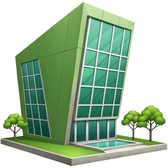 a green building emoji