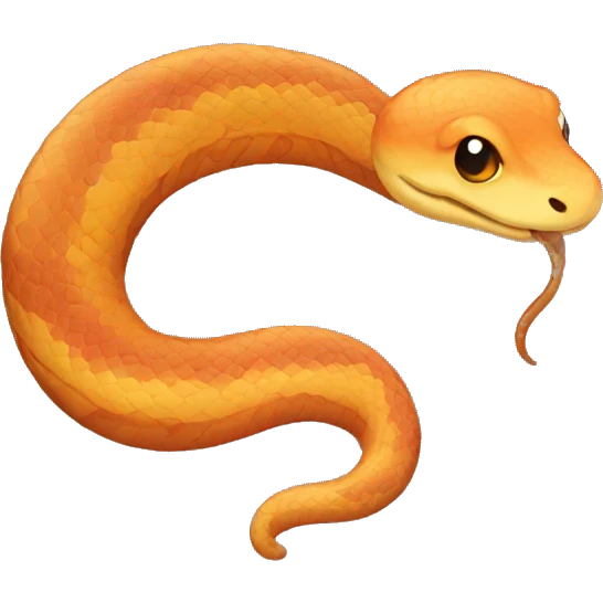 Warmly colored snake emoji