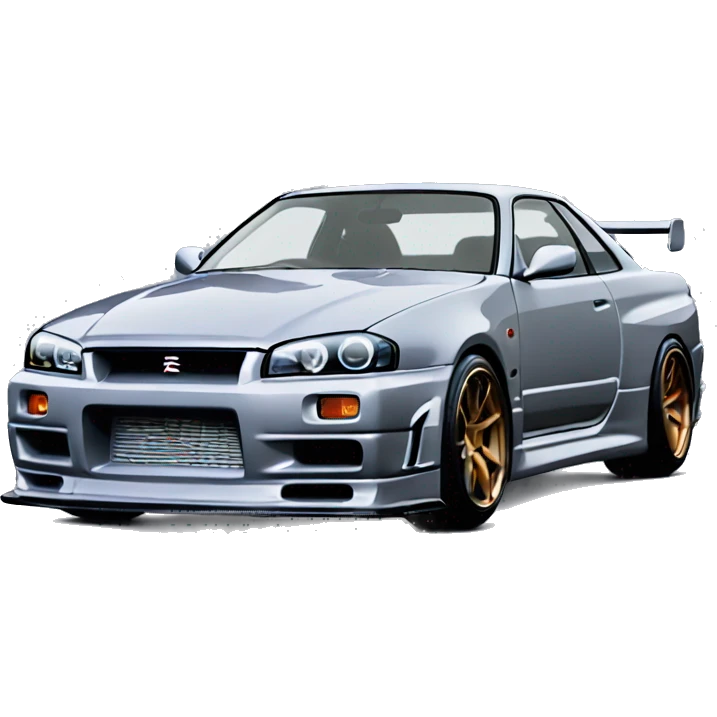 drifting Nissan skyline R34  emoji