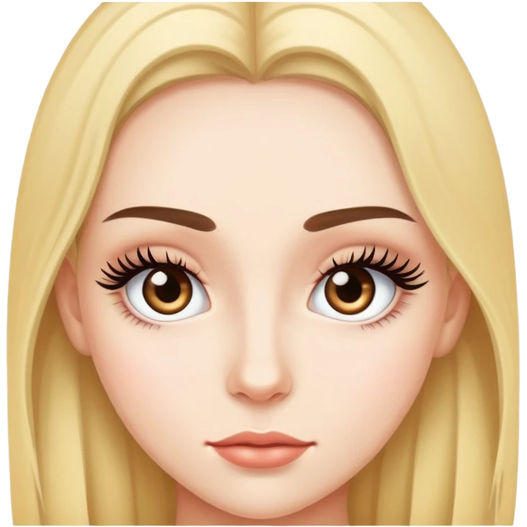 Girl with long eyelash  emoji