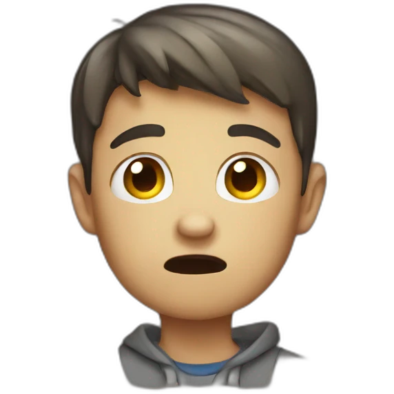 afraid boy emoji