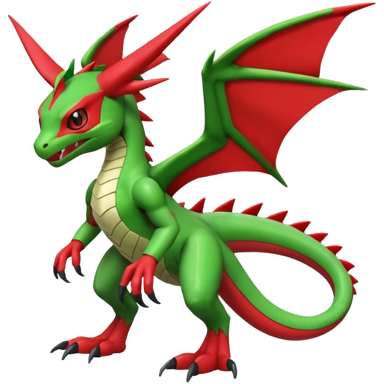 Cool edgy Guilmon-Flygon-Digimon, full body emoji