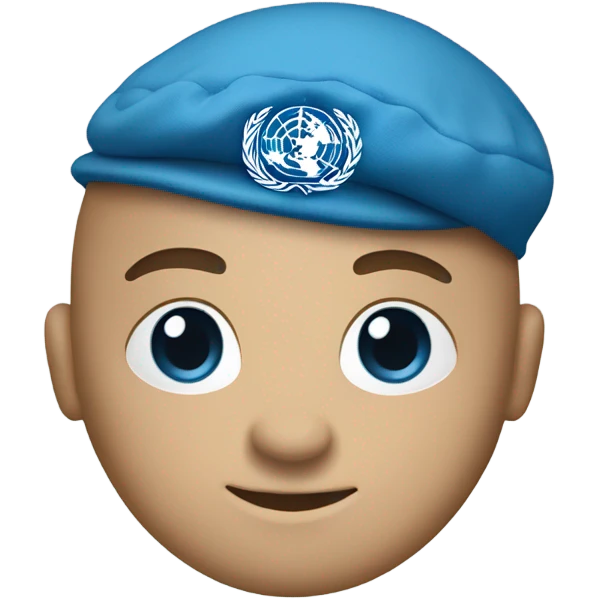 United Nations blue beret emoji emoji