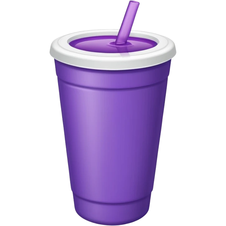 ios styrofoam cup.  purple liquid inside (no straw) (no face) emoji