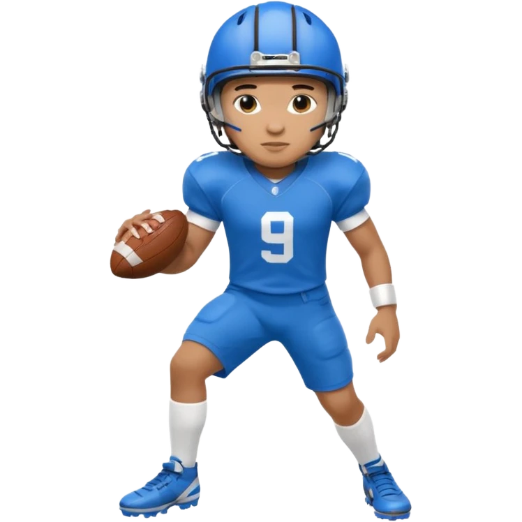 football guys team mixed race blue with helmet white black Hispanic  African  emoji