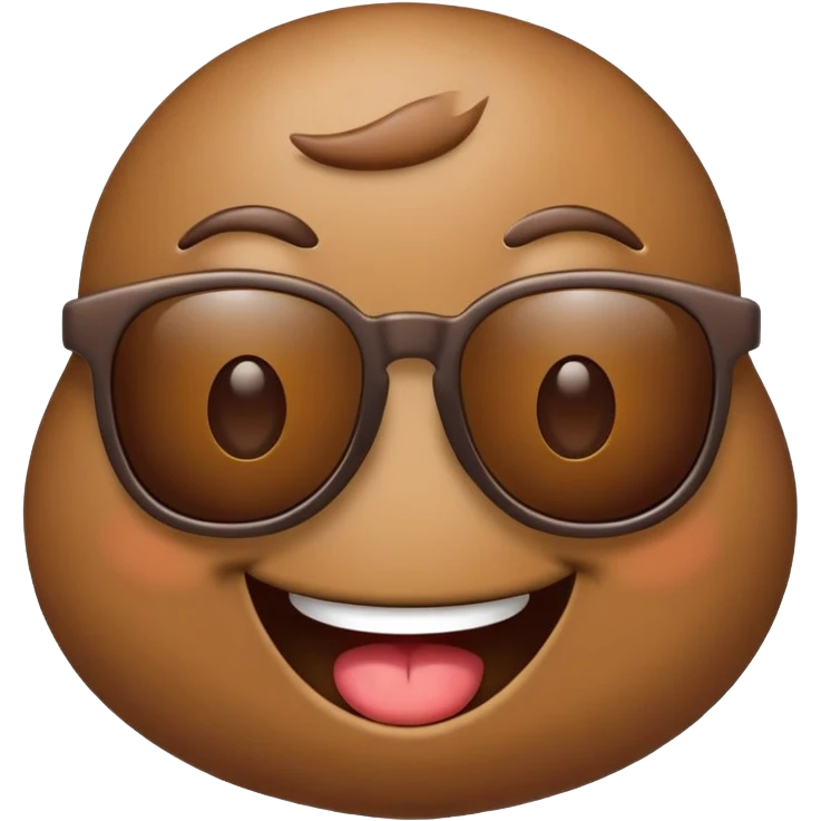 poop emoji wearing sunglasses  emoji