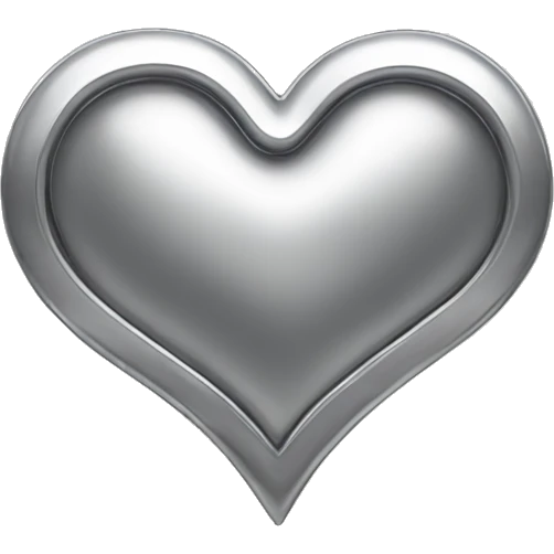 Heart in chrome emoji