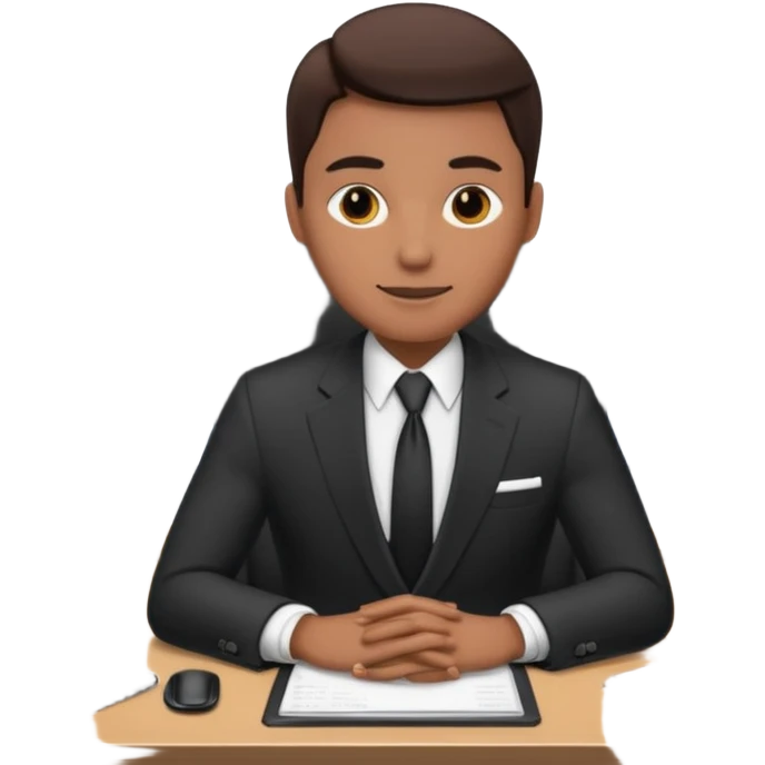 une image de 3/4 avec un recruteur à son bureau PAS DE FACE DE 3/4 emoji