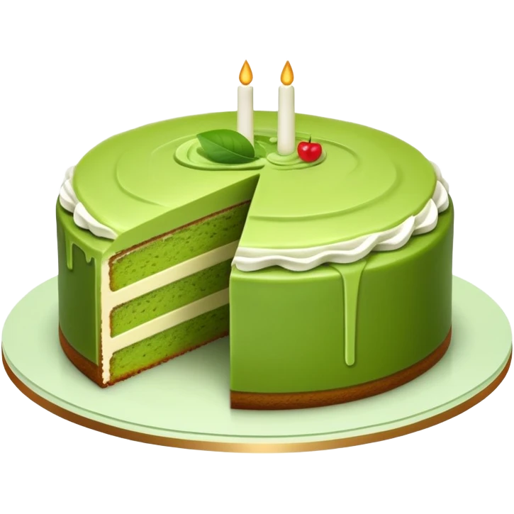 Matcha cake emoji