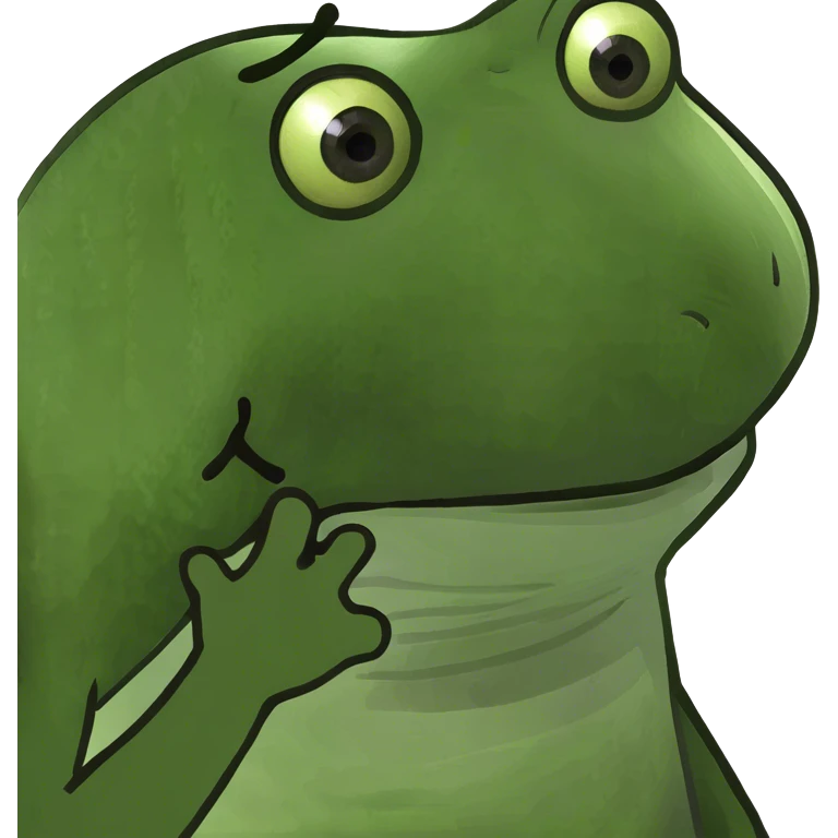 Shocked frog emoji
