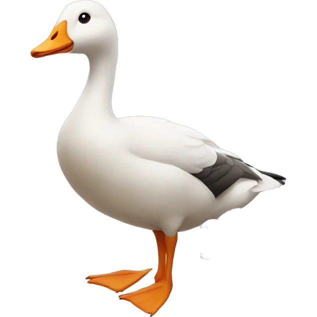 goose with a flower emoji