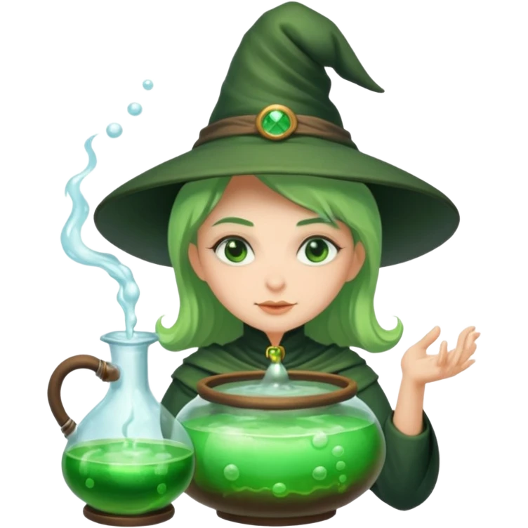 green witch cooking potion emoji
