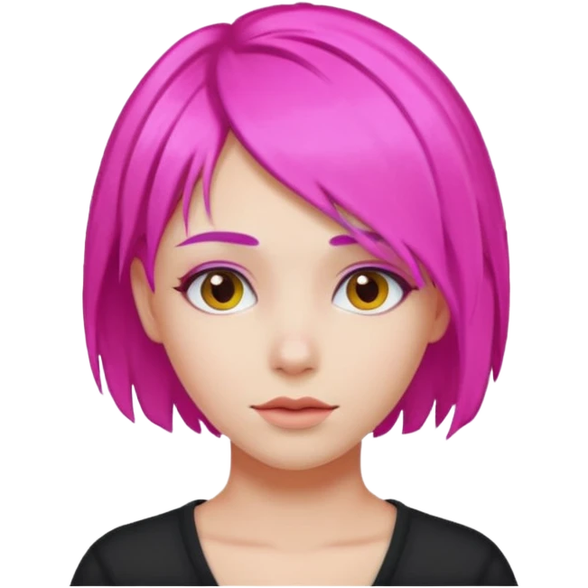 Neon Haired People 1 person emoji