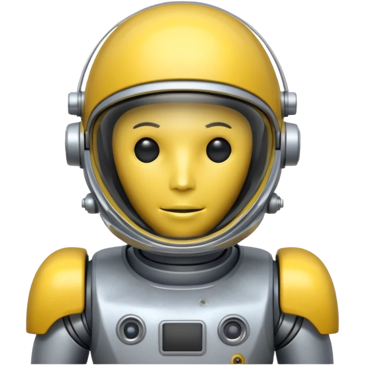 robot with yellow astronaut's helmet  emoji