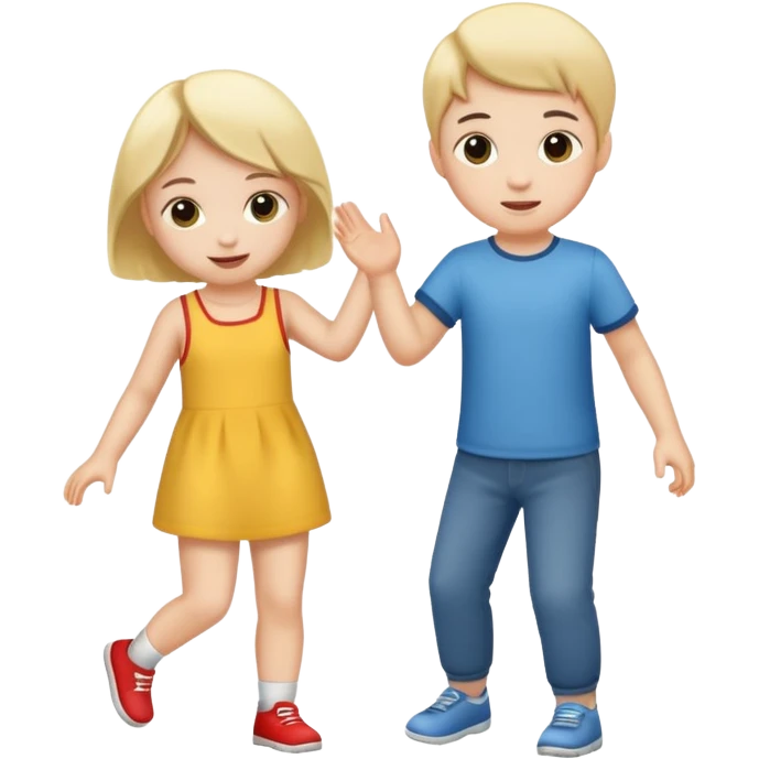 two children full body emoji
