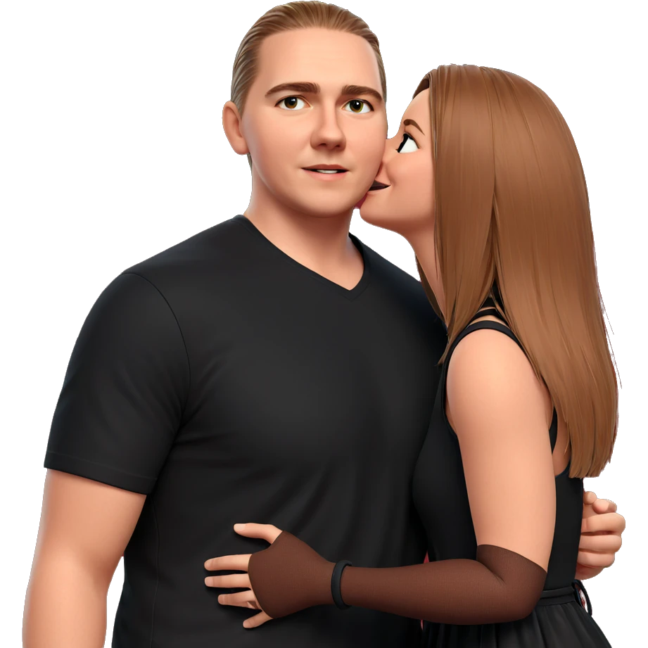 romantic moment between lovers emoji