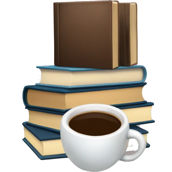 Books and coffee emoji