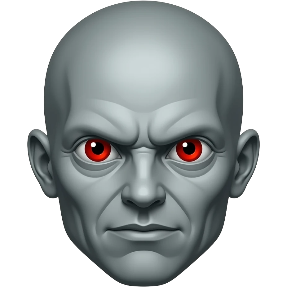 Evil but with red eyes emoji