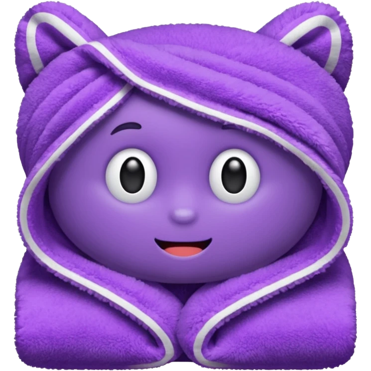 one purple towel emoji