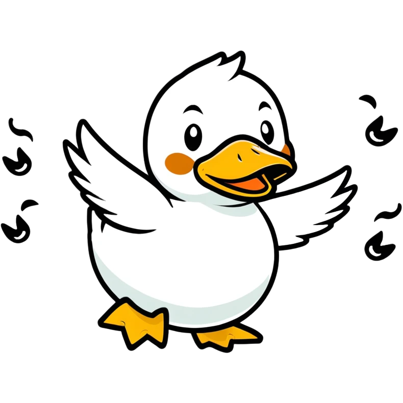 duck trowing up four emoji