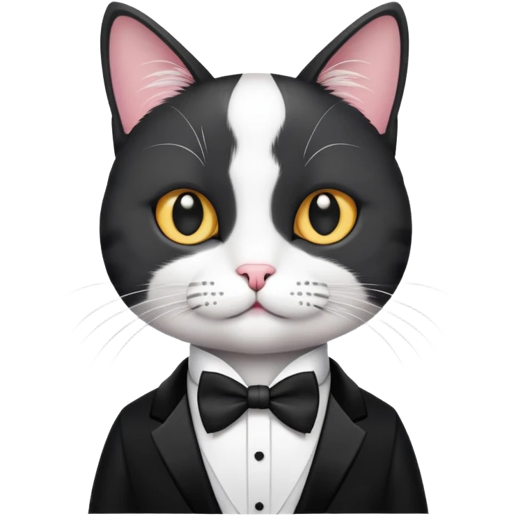 Cat in a tuxedo emoji