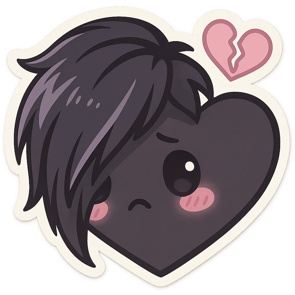 pastel emo black object   emoji