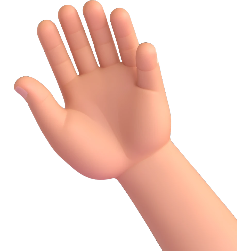 a fist hand slapping into an open palm, expressive emoji