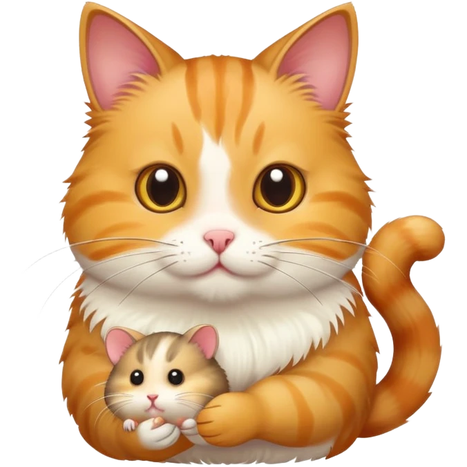 A cat with a hamster  emoji