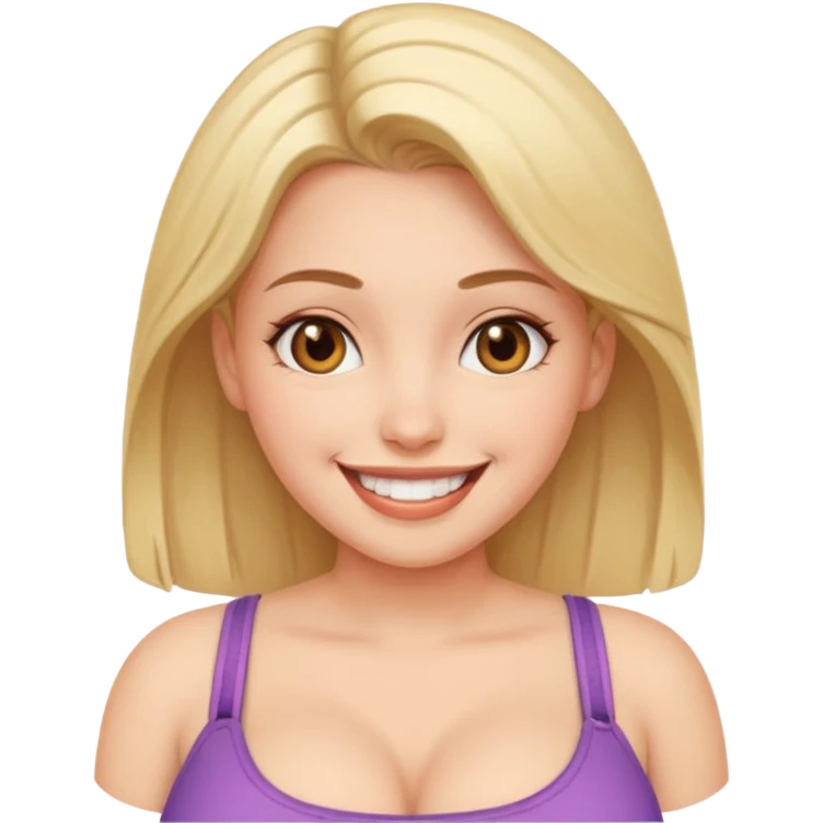 naked girl with bog boobs emoji