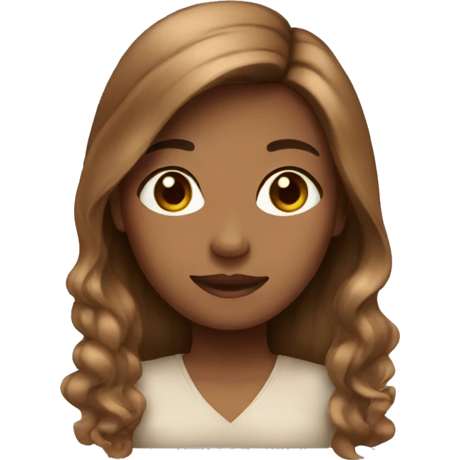 Girl with brown ombré hair  emoji