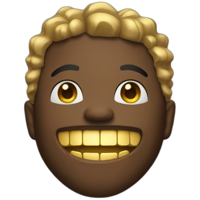 Gazo rapper with gold teeth emoji