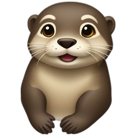 Une loutre posée emoji
